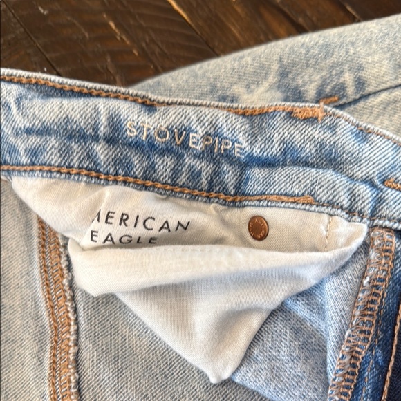 American Eagle Stovepipe Light Blue Women's Jeans - Picture 4 of 5